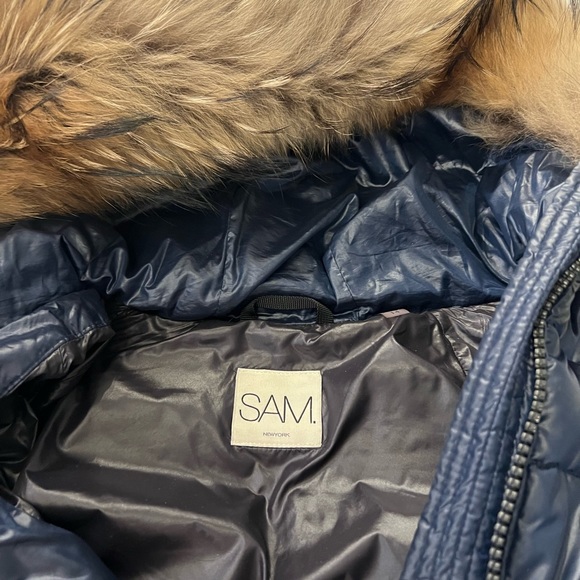 SAM. Girls Sz 14 Navy Puffer - Picture 2 of 6